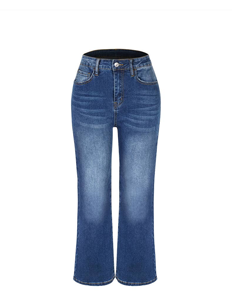 Rosa Clothing - Simple mid-rise straight leg jeans