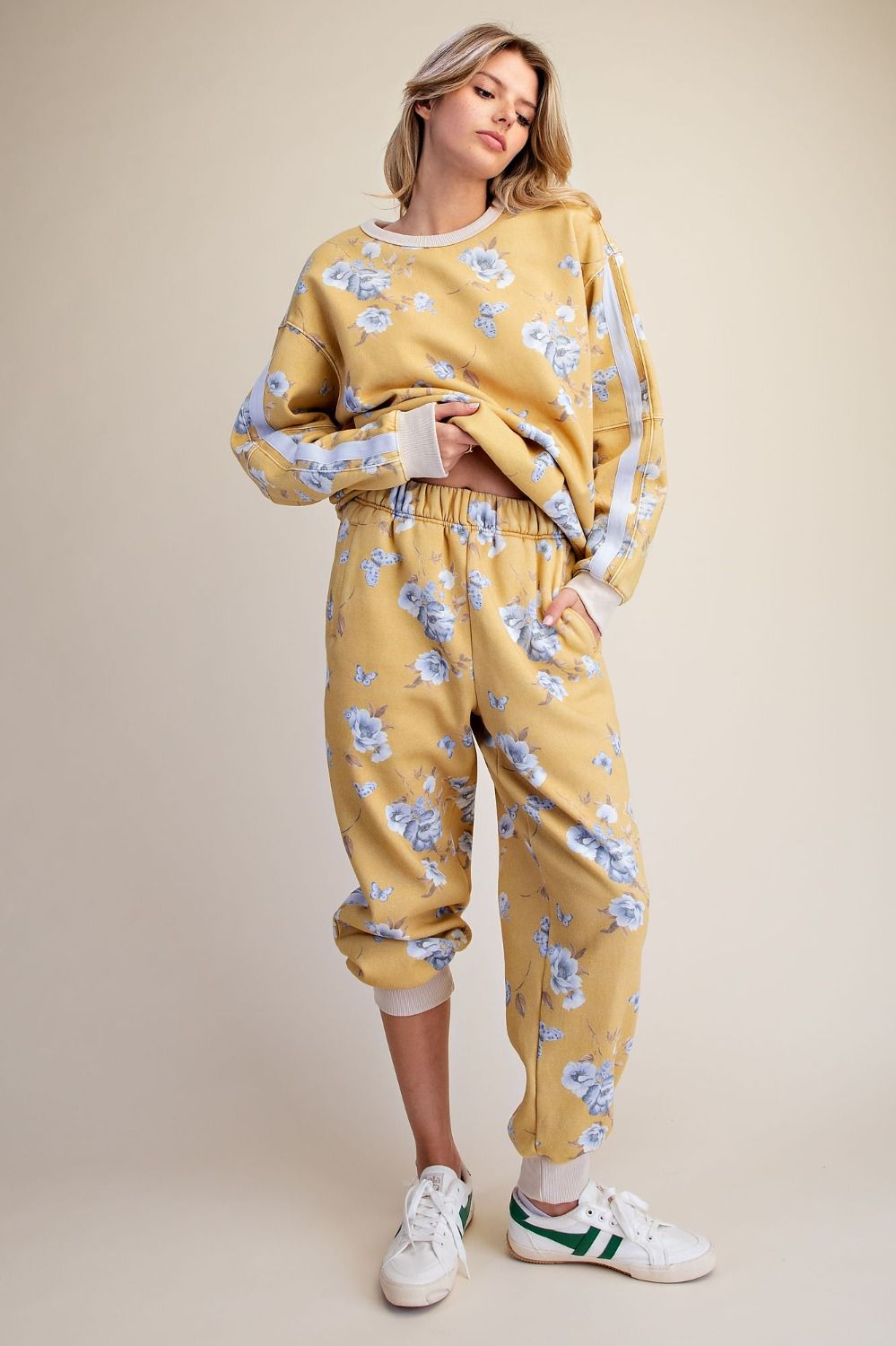 Mustard Printed Sweatshirt