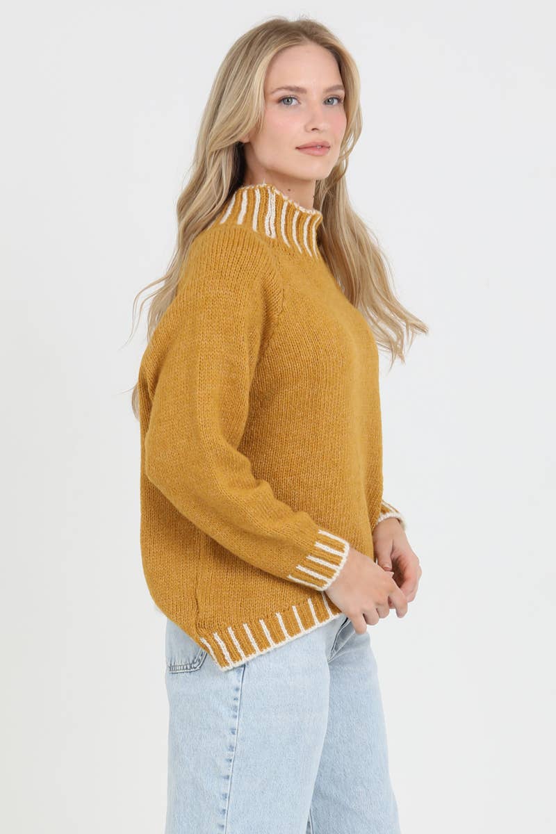 Nostalgia - NHQ23-ASIS ONE SIZE PULLOVER SWEATER WITH IVORY STICHES