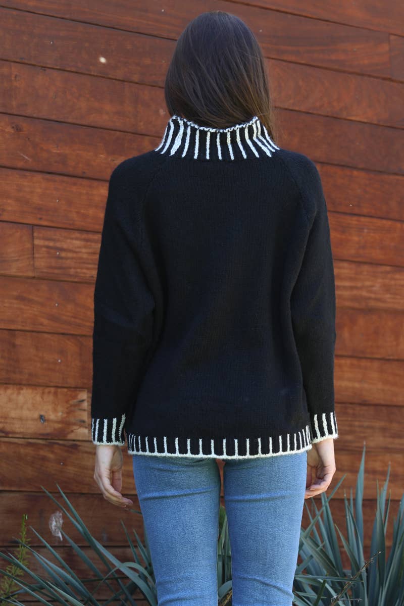 Nostalgia - NHQ23-ASIS ONE SIZE PULLOVER SWEATER WITH IVORY STICHES