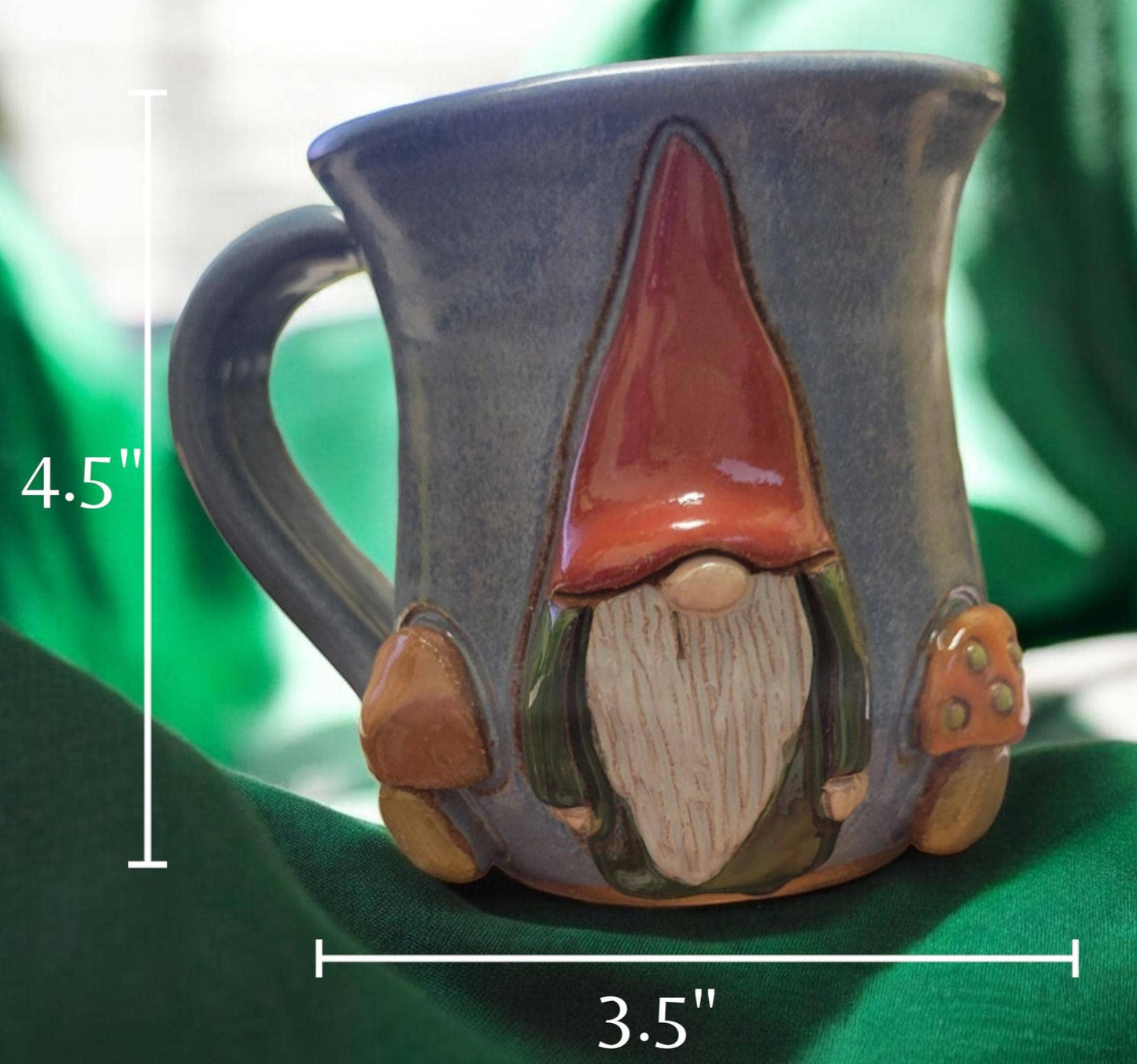 MudWorks Pottery - Gnome with Mushrooms Mug