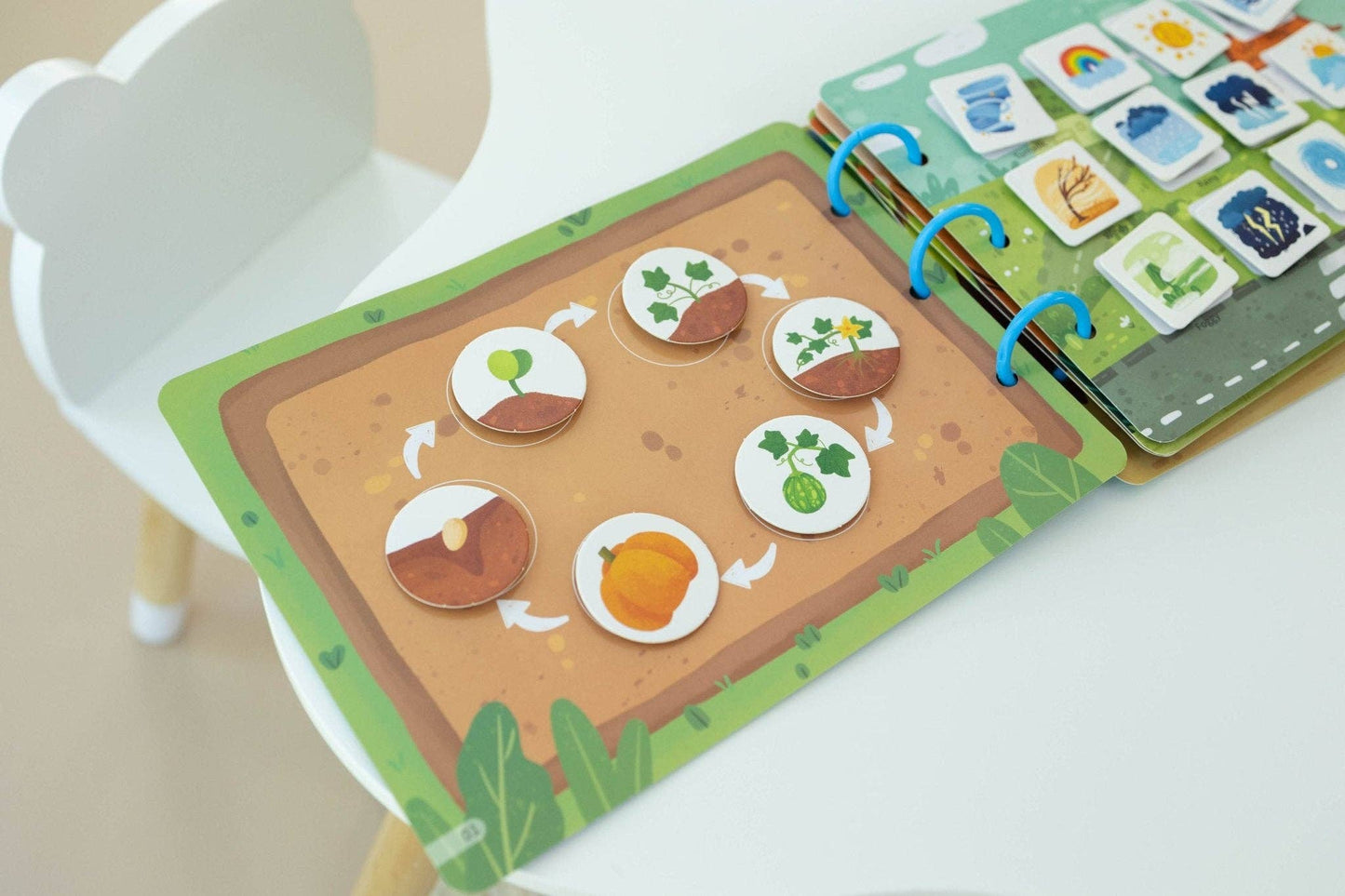 Spirit 'N Sprout - Farm Busy Book for Toddlers - Preassembled with Zipper Pouch - Velcro Matching Activity Book