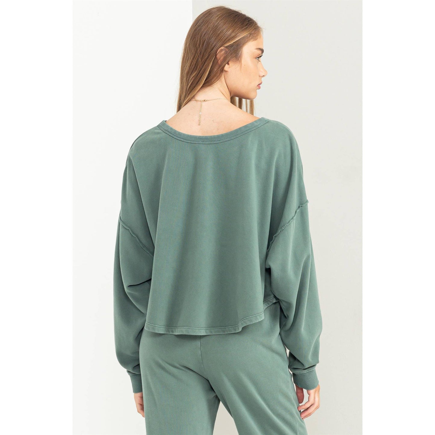 LEISURE LOVING OVERSIZED SWEATSHIRT: VINTAGE PLUM / S