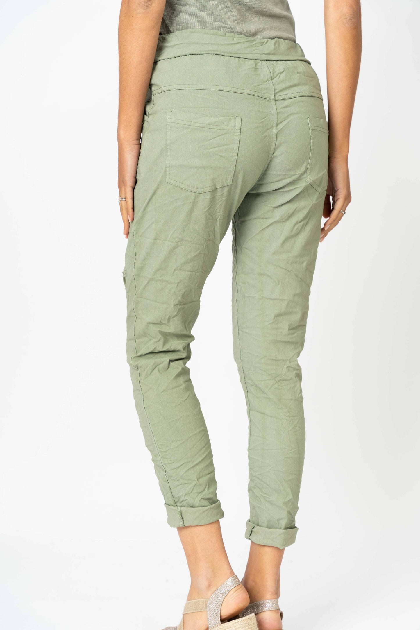 Look Mode Usa - Jegging pants with writing and Gold Eye
