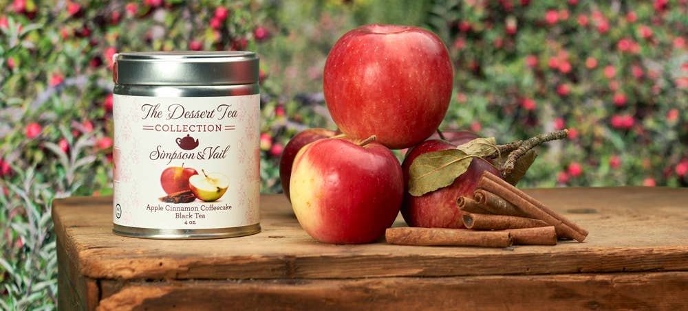 Simpson & Vail - Apple Cinnamon Coffeecake Black Dessert Tea - 4 Ounce Tin