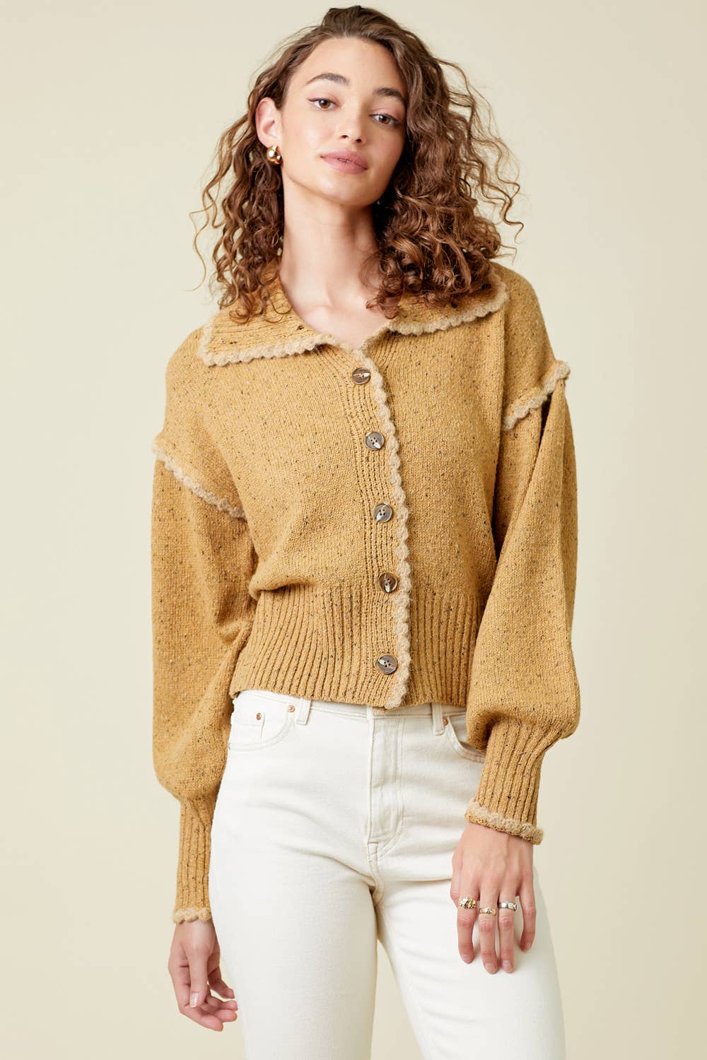 Mystree - 60195 Puff Sleeve Cardigan