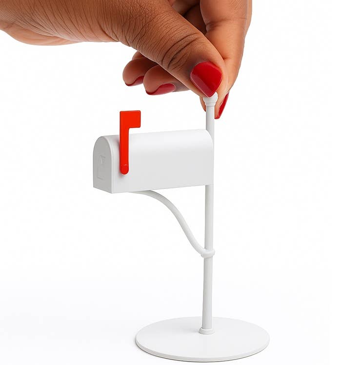 Factory Direct Craft - 4-3/4" H Miniature Metal Mailbox on Post - Select Color