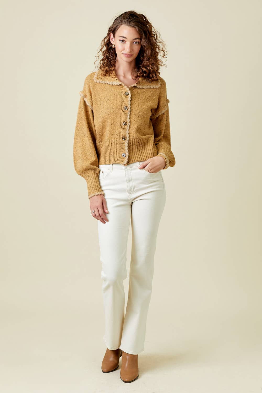 Mystree - 60195 Puff Sleeve Cardigan