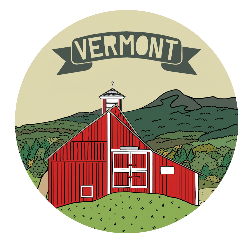 Made by Nilina - Vermont Barn Vinyl Sticker - New England Farm Souvenir