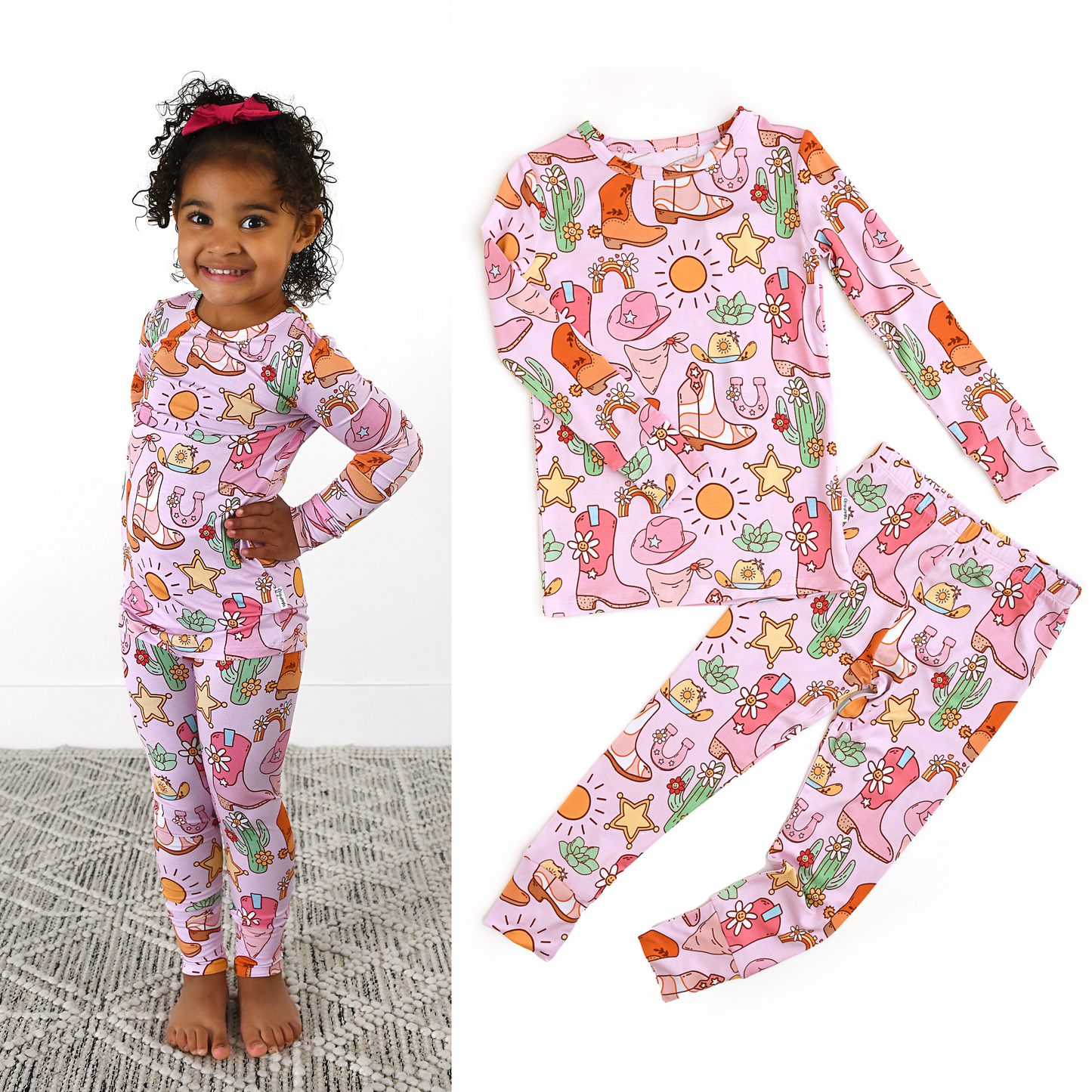Gigi and Max - Lainey TWO PIECE - NO BUTTON Bamboo Western Toddler Outfit