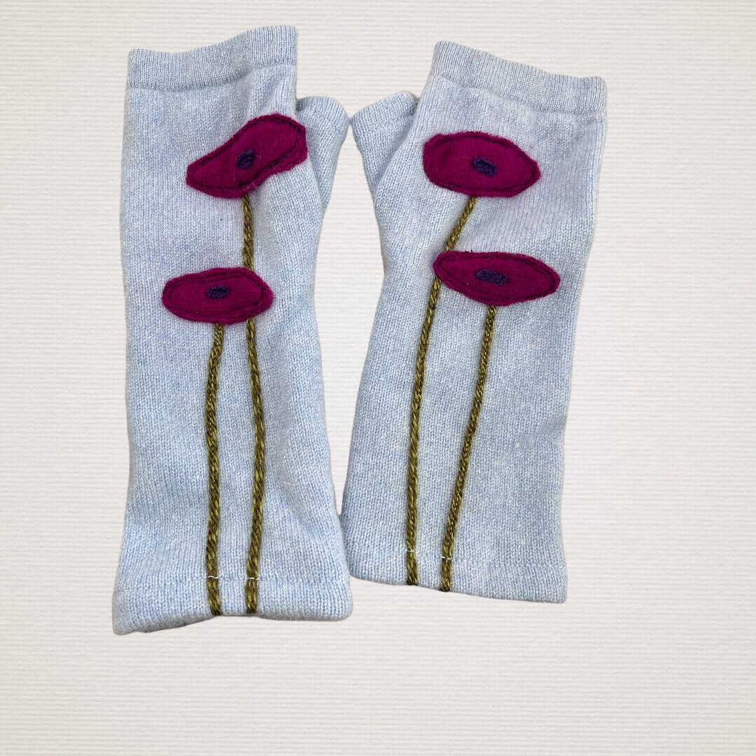 Sardine Clothing Co. - Fingerless Cashmere Gloves-Oval Poppy