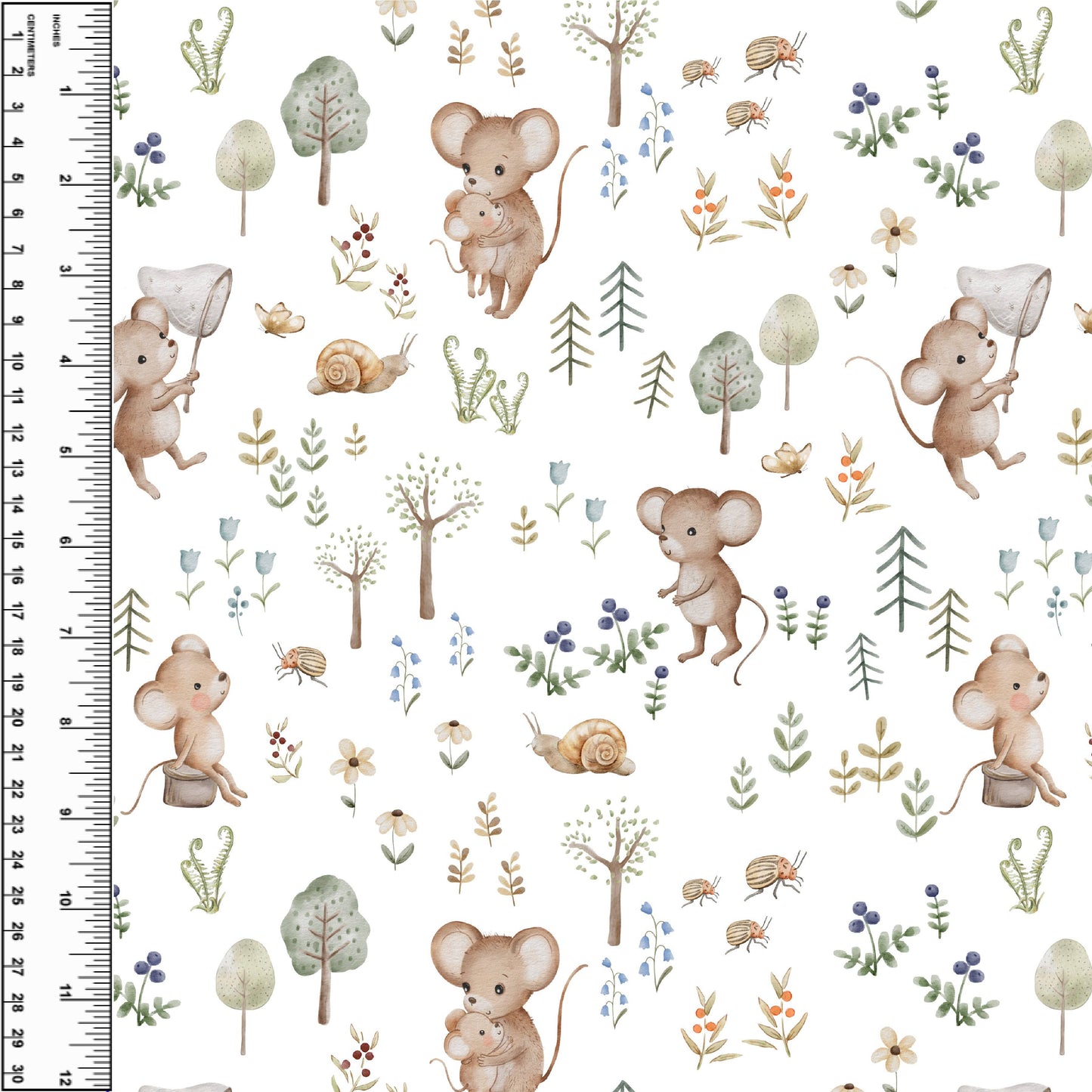 Busy Little Stitches - Forest Mice Toddler Blanket