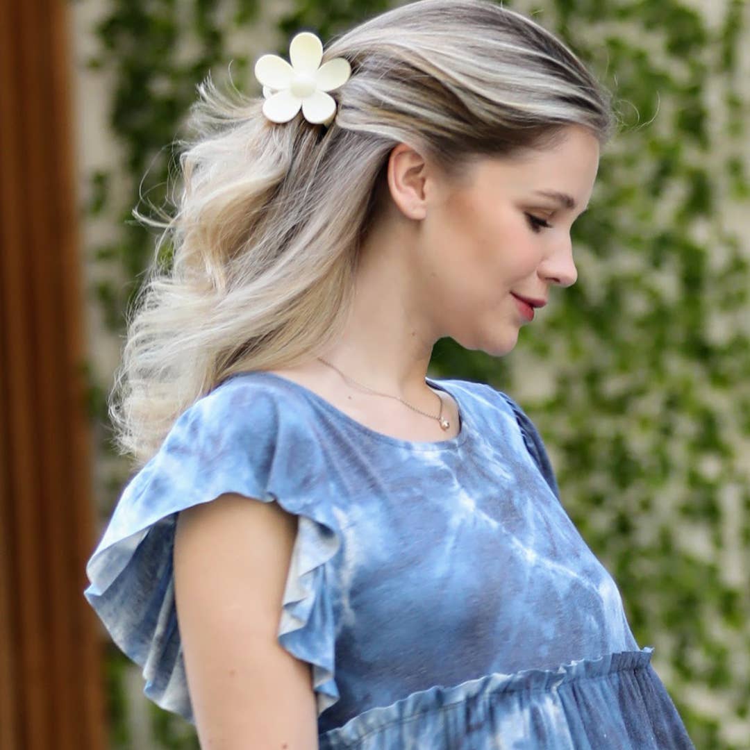 SI-25024 FLOWER HAIR CLAW CLIP
