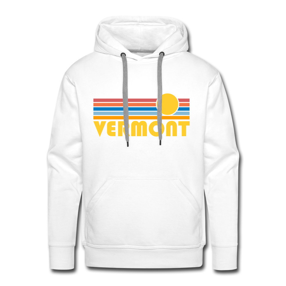 Hey Mountains - Premium Vermont Hoodie - Retro Sun