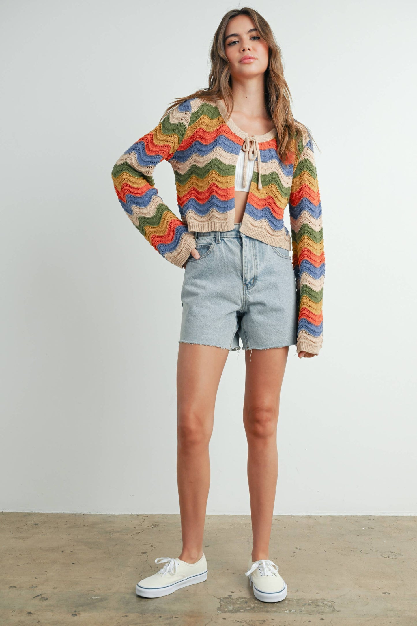 BUTTERMELON - Loose Fit Open Front Cardigan - BMC7640