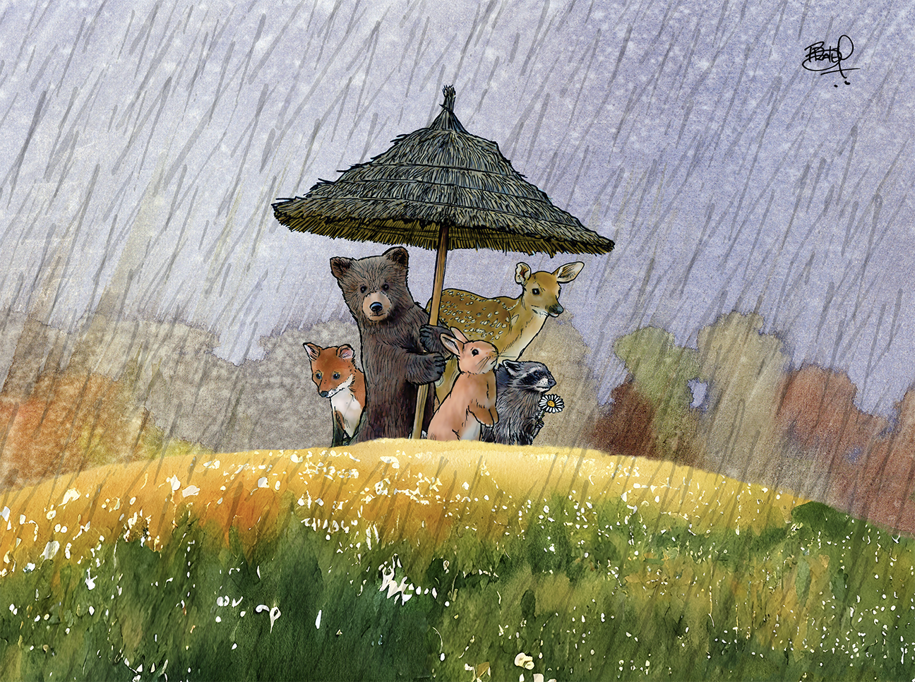Shawn Braley Illustration - Raindrops #255
