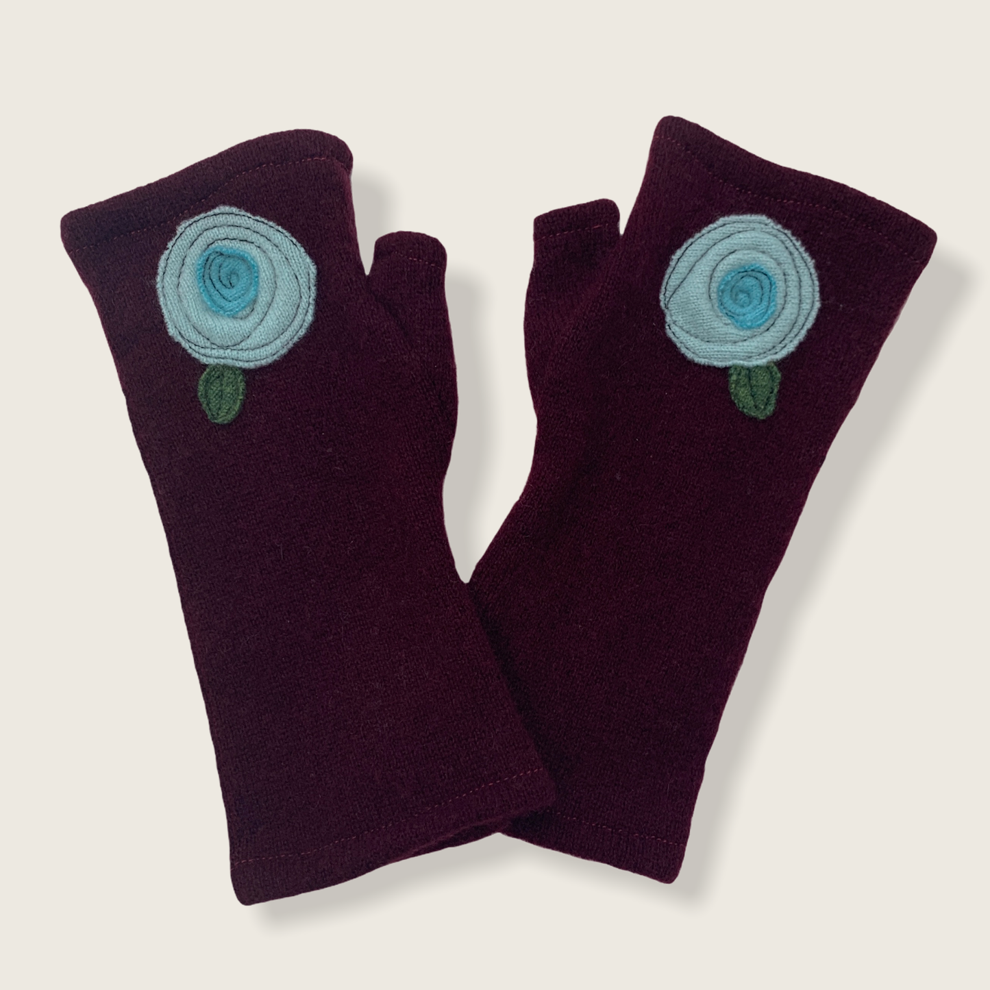 Sardine Clothing Co. - Fingerless Cashmere Gloves-Blooming Rose