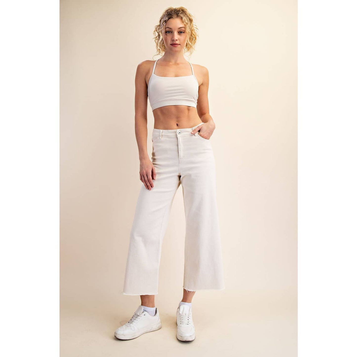 Rae Mode - COTTON TWILL WIDE LEG ANKLE PANT