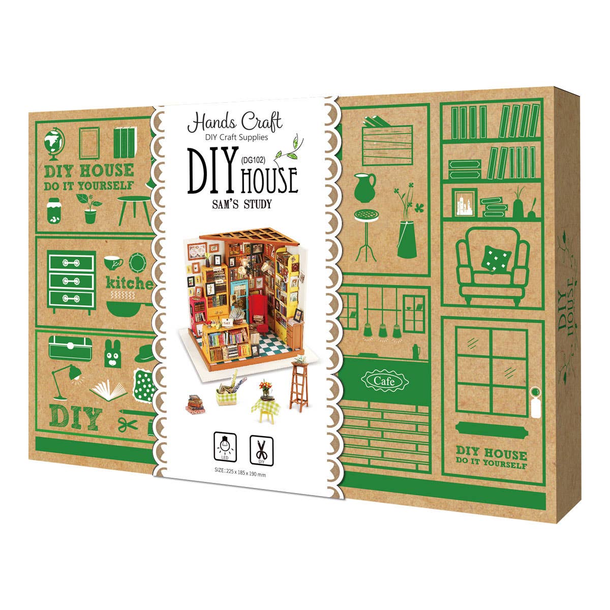 Hands Craft - DIY Miniature House Kit: Sam's Study