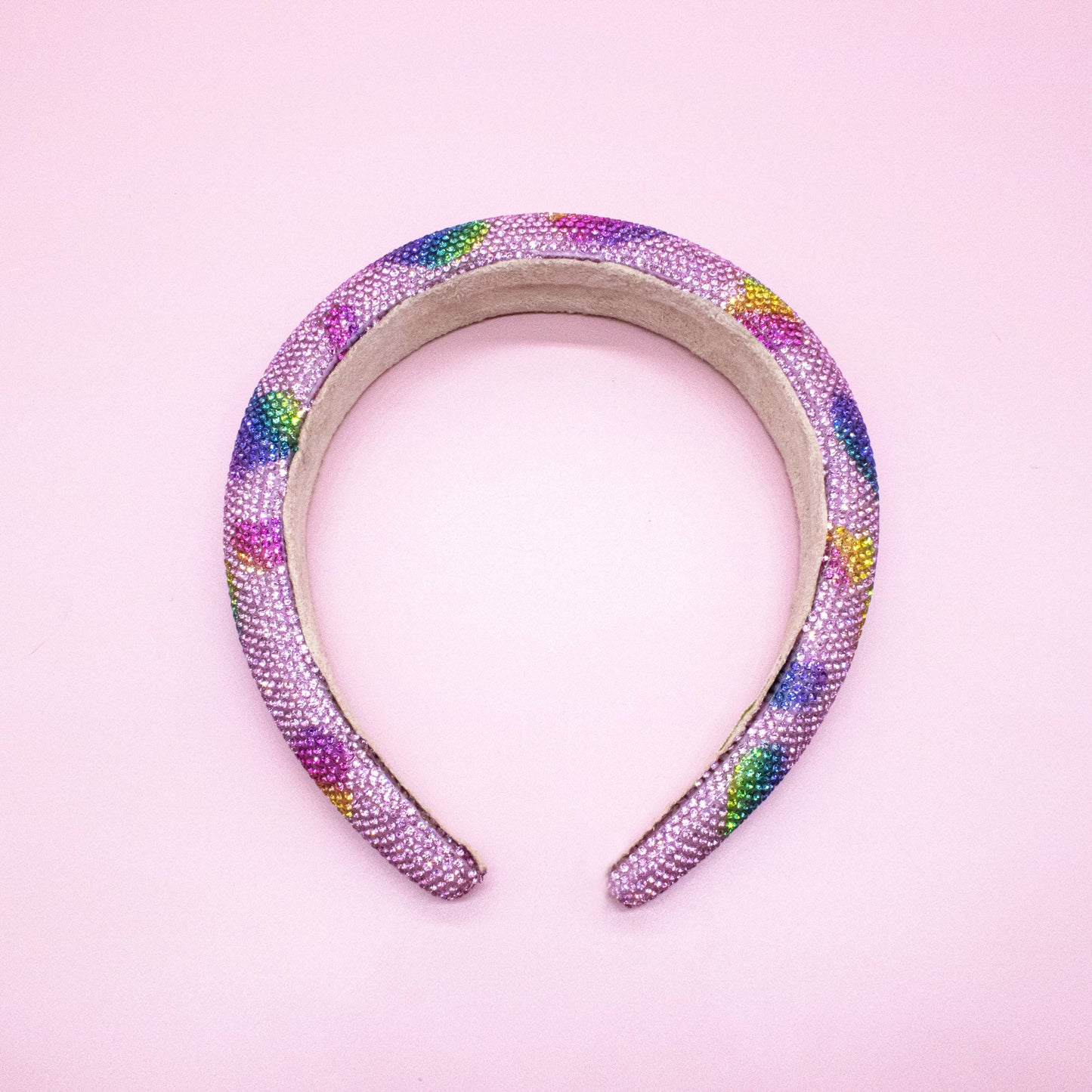 Frog Sac - Kids Heart Headband - Padded Rhinestone Hair Band for Girls