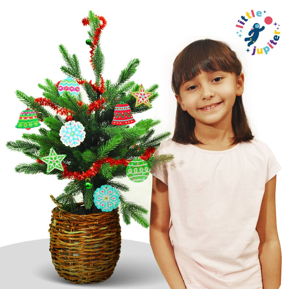 Diamond Art Christmas Ornament & Magnet Set - (8pcs)