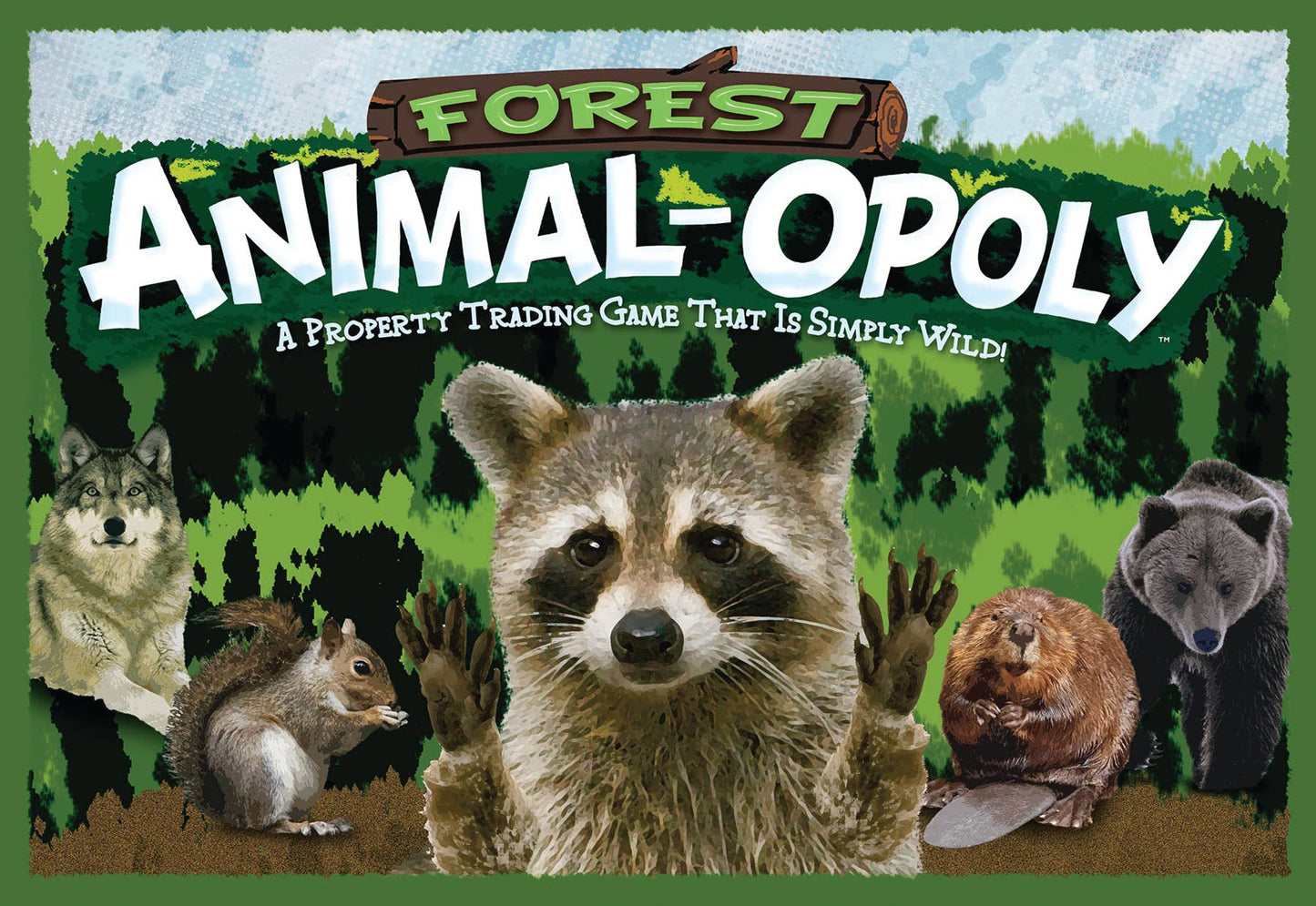Outset Games and Cobble Hill Puzzles - Forest Animal Opoly Board Game, by Late for the Sky