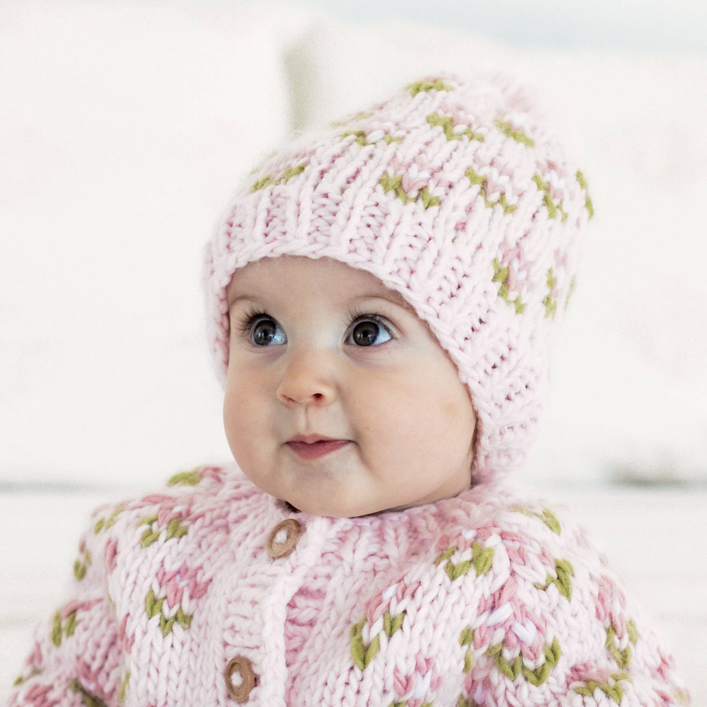 Huggalugs - Bitty Blooms Blush Beanie Hat for Baby & Kids