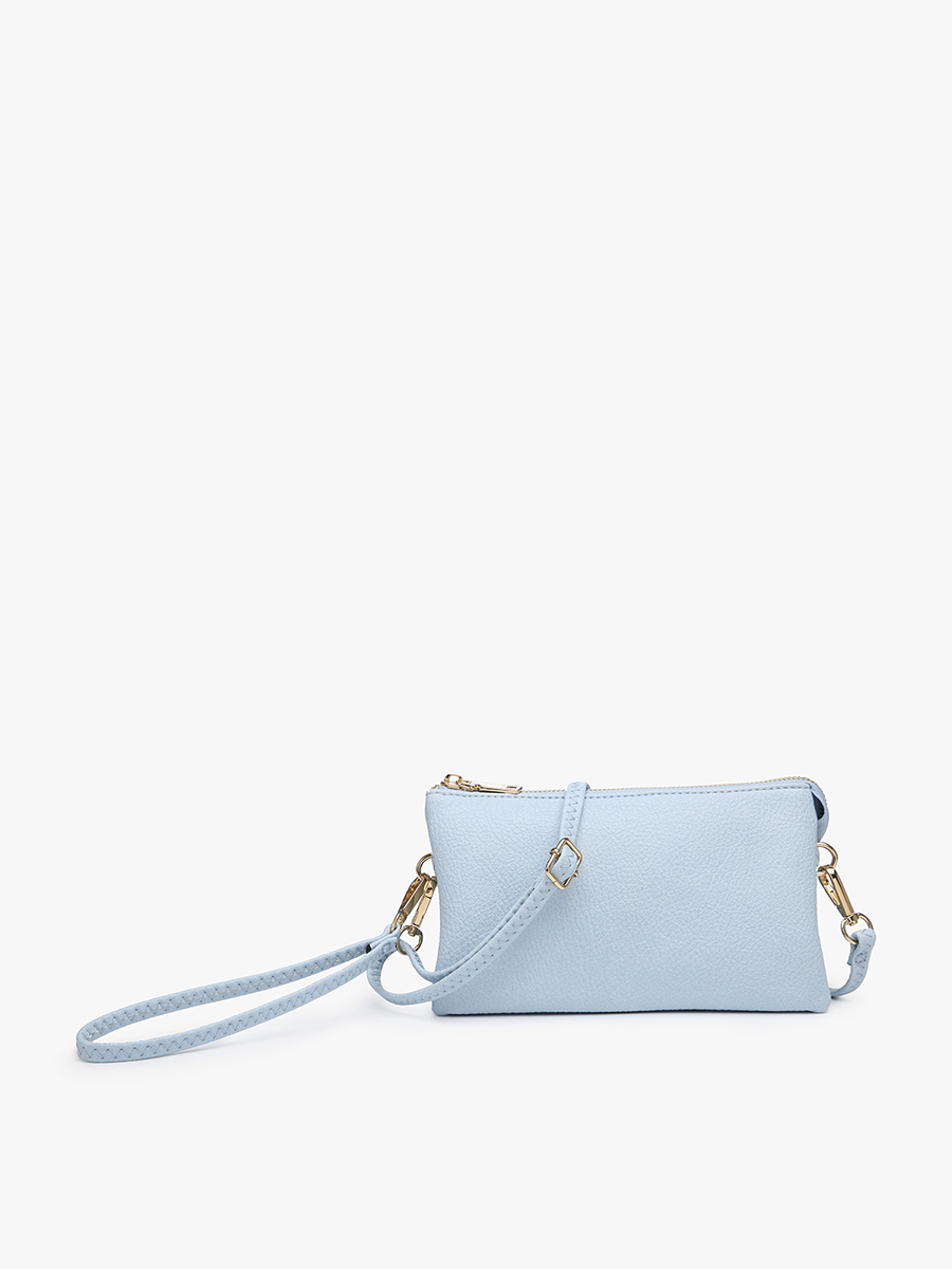 Jen & Co. - M013 Riley Monogrammable 3 Compartment Crossbody/Wristlet
