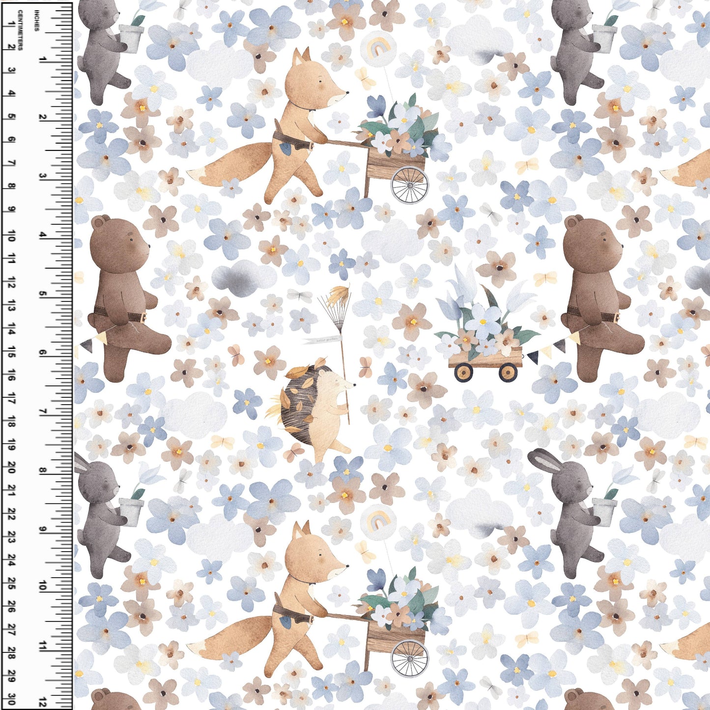 Busy Little Stitches - Flower Animal March Toddler Blanket