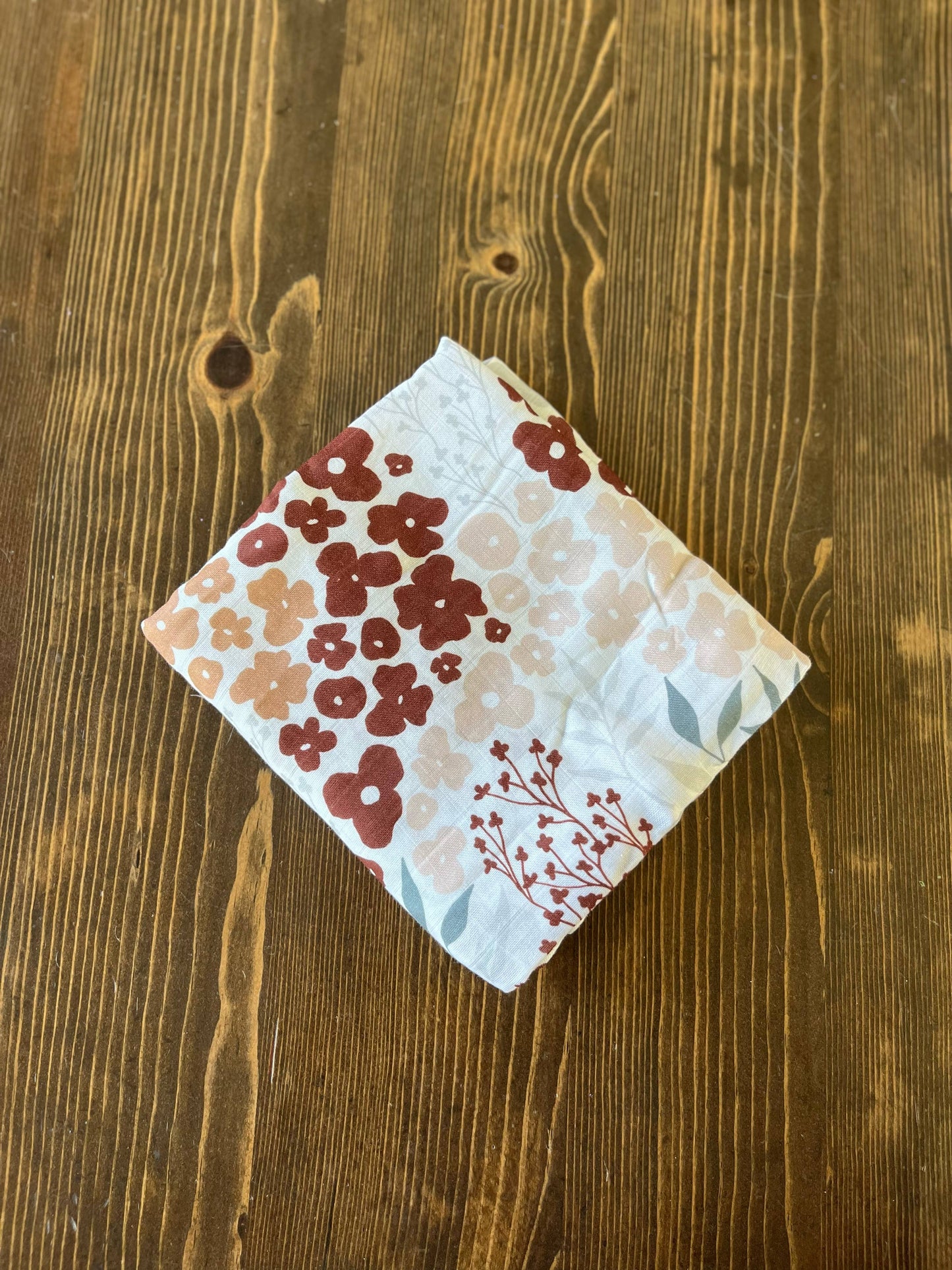 Ditsy Floral Swaddle Blanket, Floral Muslin Baby Blanket
