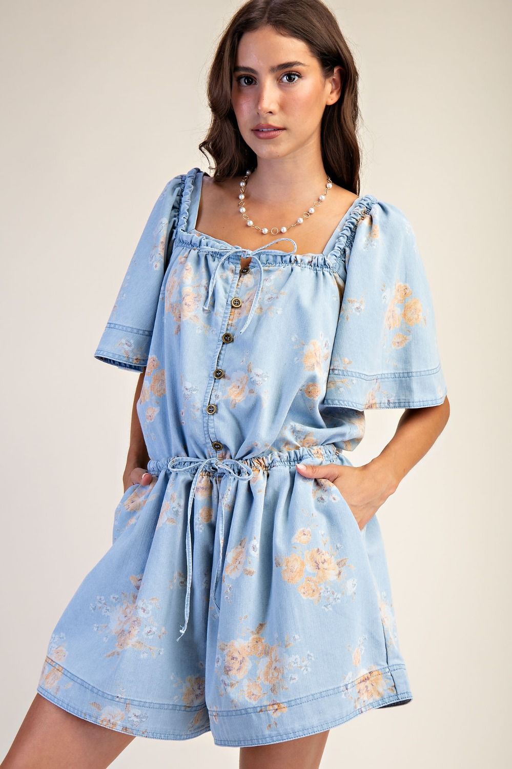 Floral Denim Jumper