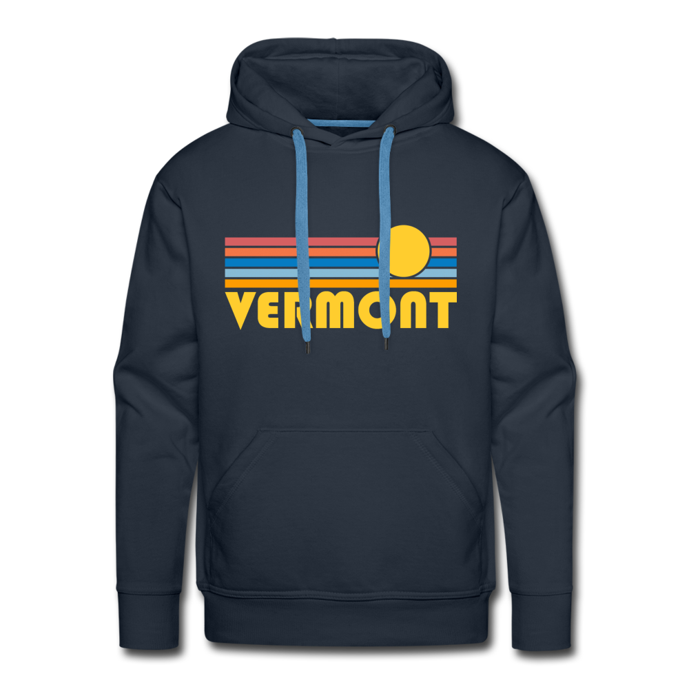 Hey Mountains - Premium Vermont Hoodie - Retro Sun