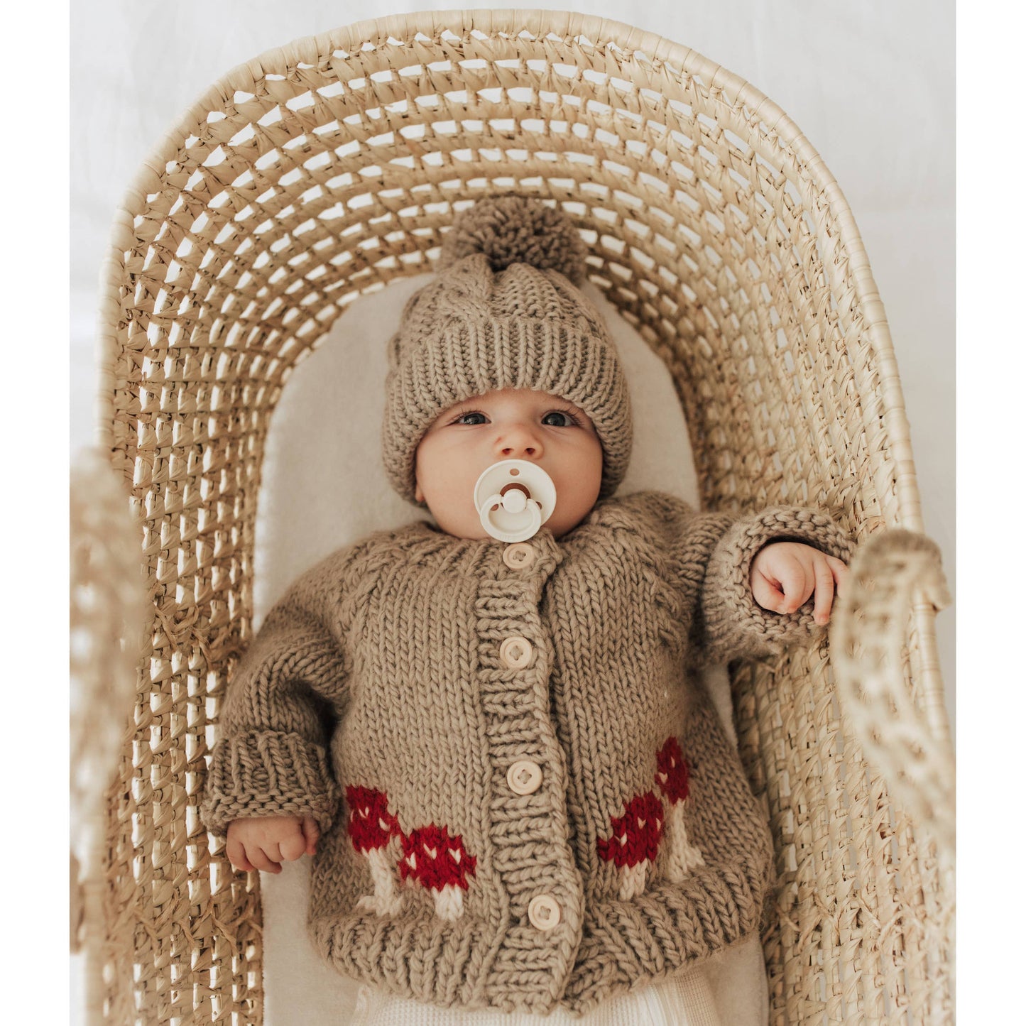 Huggalugs - Mushroom Pebble Cardigan Sweater Baby & Toddler