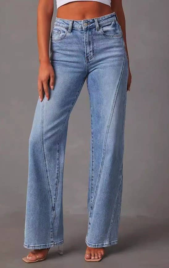 Miss Sparkling - High waisted denim jeans