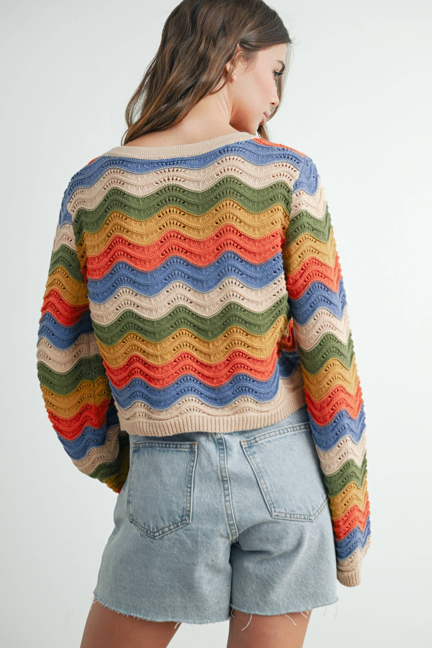BUTTERMELON - Loose Fit Open Front Cardigan - BMC7640