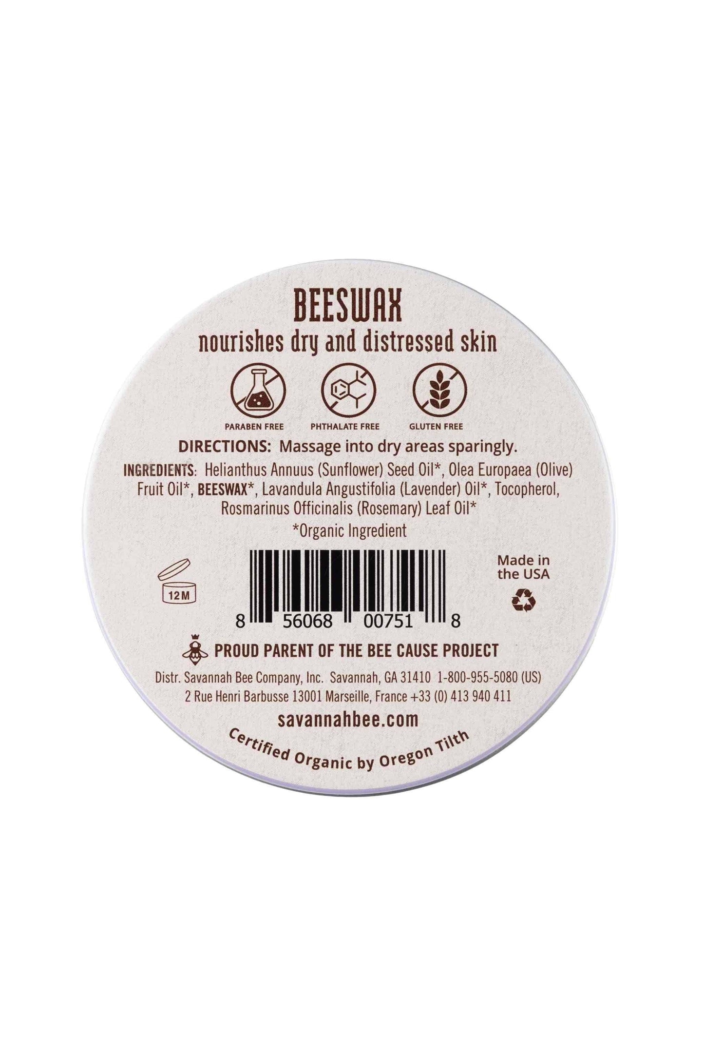 Beeswax Salve - Rosemary Lavender: 2 oz.