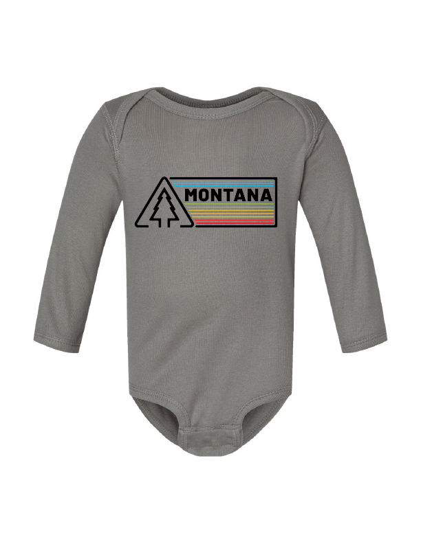 MT Brand Apparel - Tri Pine - Custom - Baby Long Sleeve One Piece
