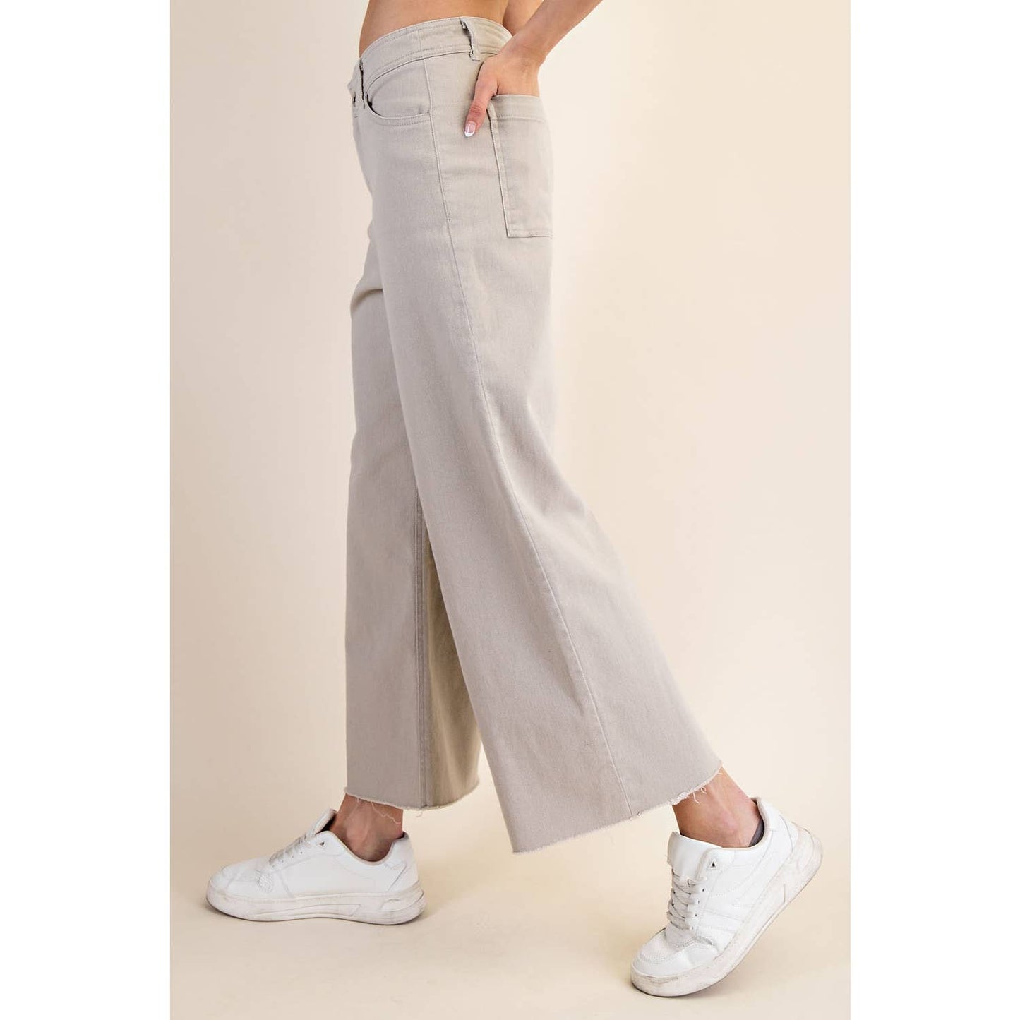 Rae Mode - COTTON TWILL WIDE LEG ANKLE PANT