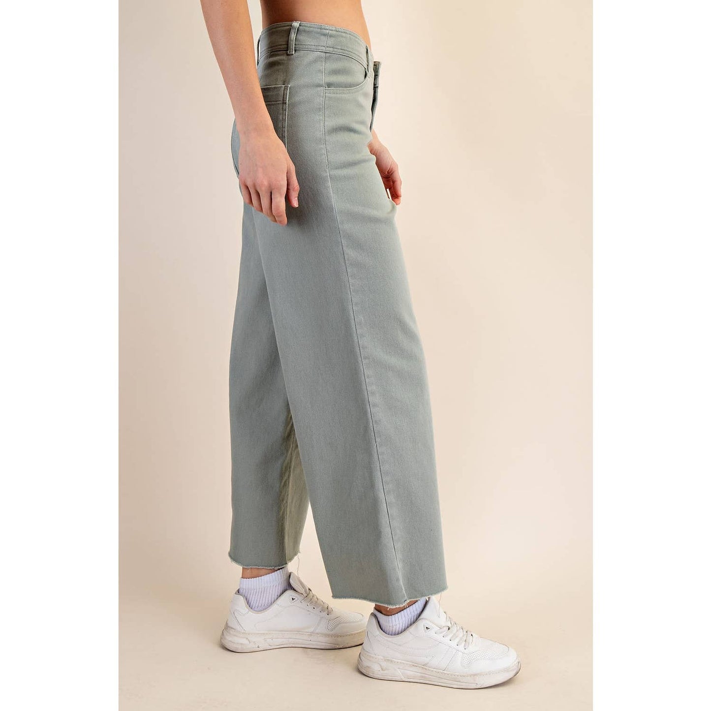 Rae Mode - COTTON TWILL WIDE LEG ANKLE PANT
