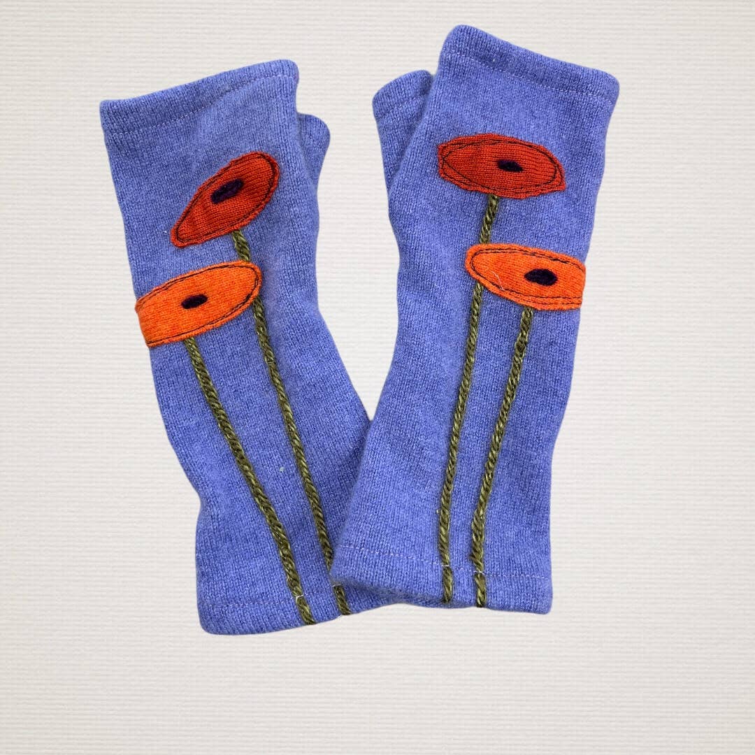 Sardine Clothing Co. - Fingerless Cashmere Gloves-Oval Poppy