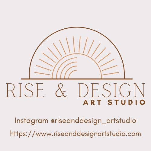 Rise and Design Art Studio - Lavender Floral Spoon Rest – Green & Cream Ceramic Dish