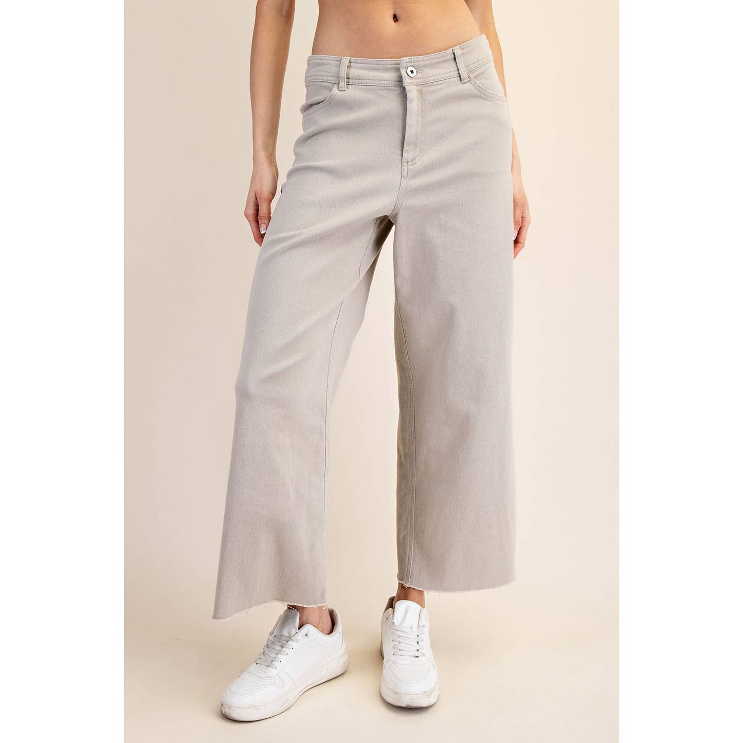 Rae Mode - COTTON TWILL WIDE LEG ANKLE PANT