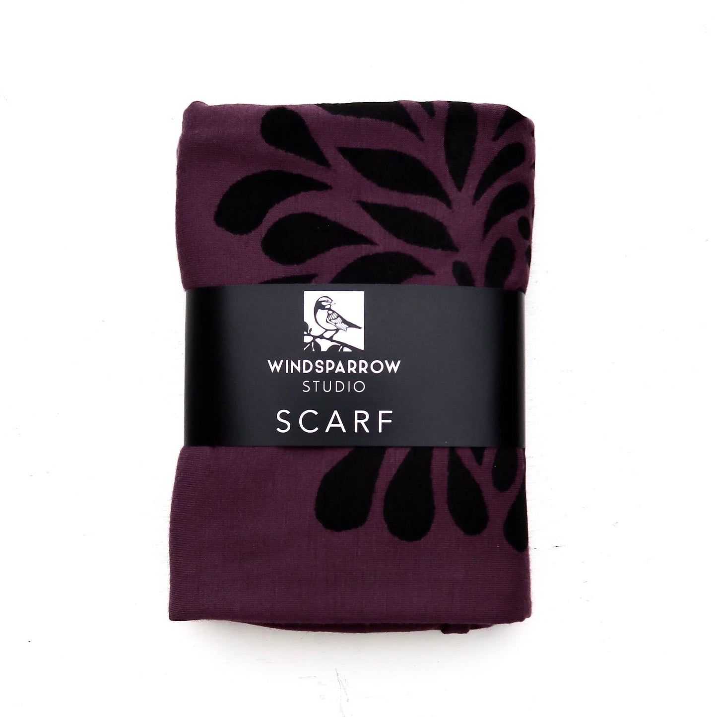 Windsparrow Studio - Scarf - Chrysanthemum (black ink)