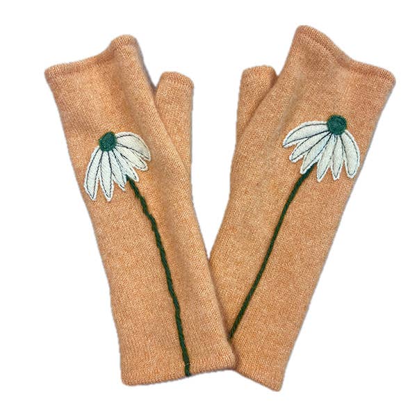 Sardine Clothing Co. - Fingerless Cashmere Gloves-Coneflower