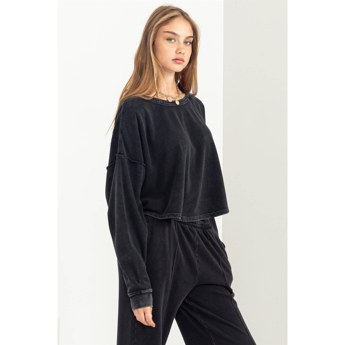 LEISURE LOVING OVERSIZED SWEATSHIRT: VINTAGE PLUM / S