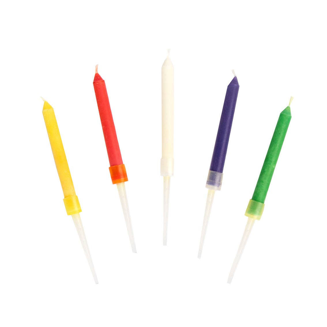 Talking Tables USA - Home, Birthday, Games & Seasonal Decor - Rainbow Flame Birthday Candles - 12 Pack | Cake Candles |