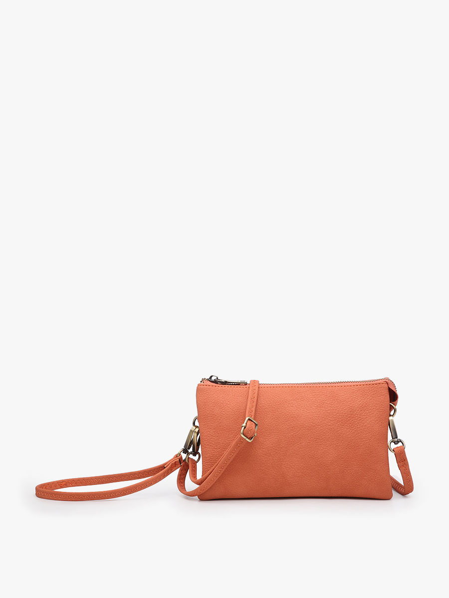 Jen & Co. - M013 Riley Monogrammable 3 Compartment Crossbody/Wristlet