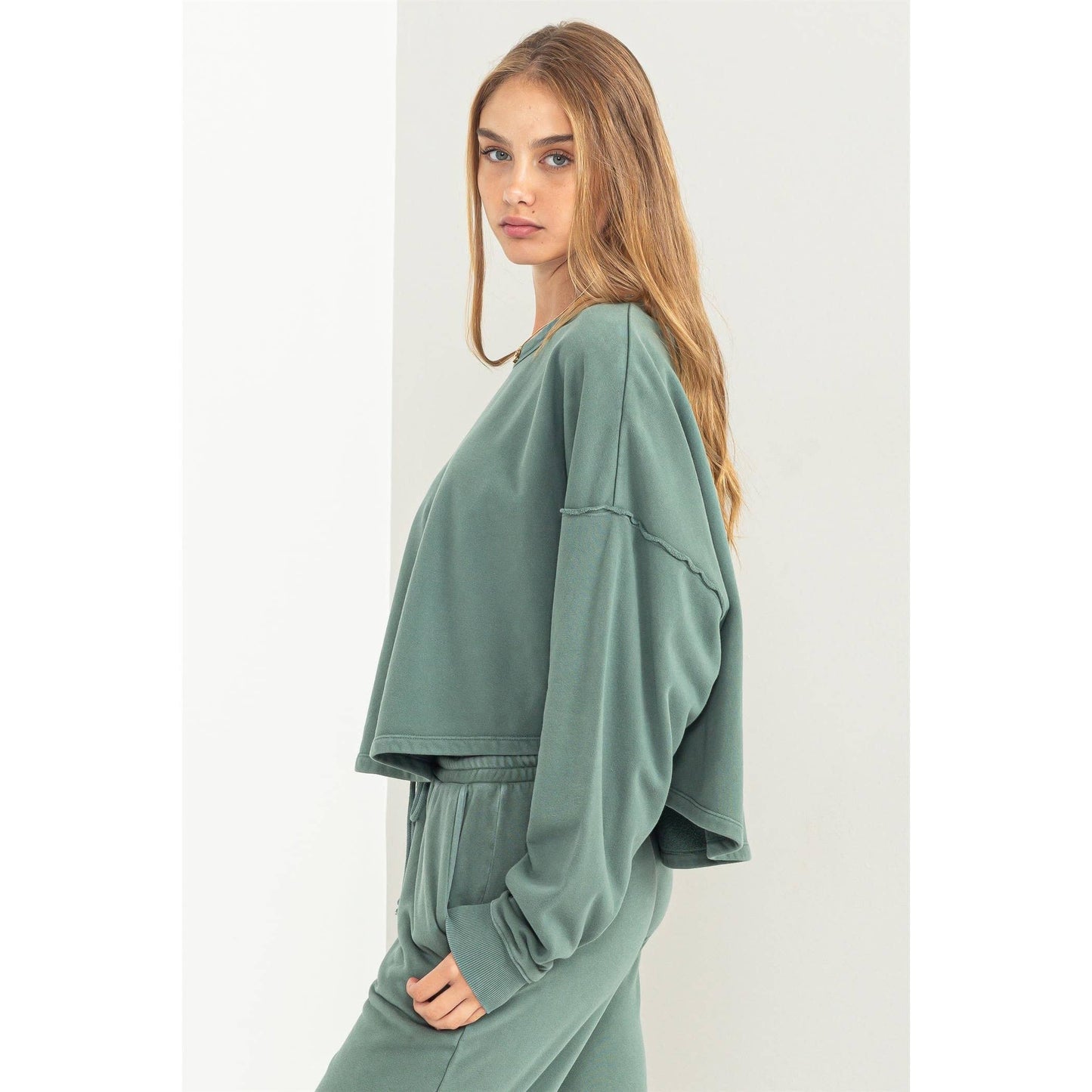 LEISURE LOVING OVERSIZED SWEATSHIRT: VINTAGE PLUM / S