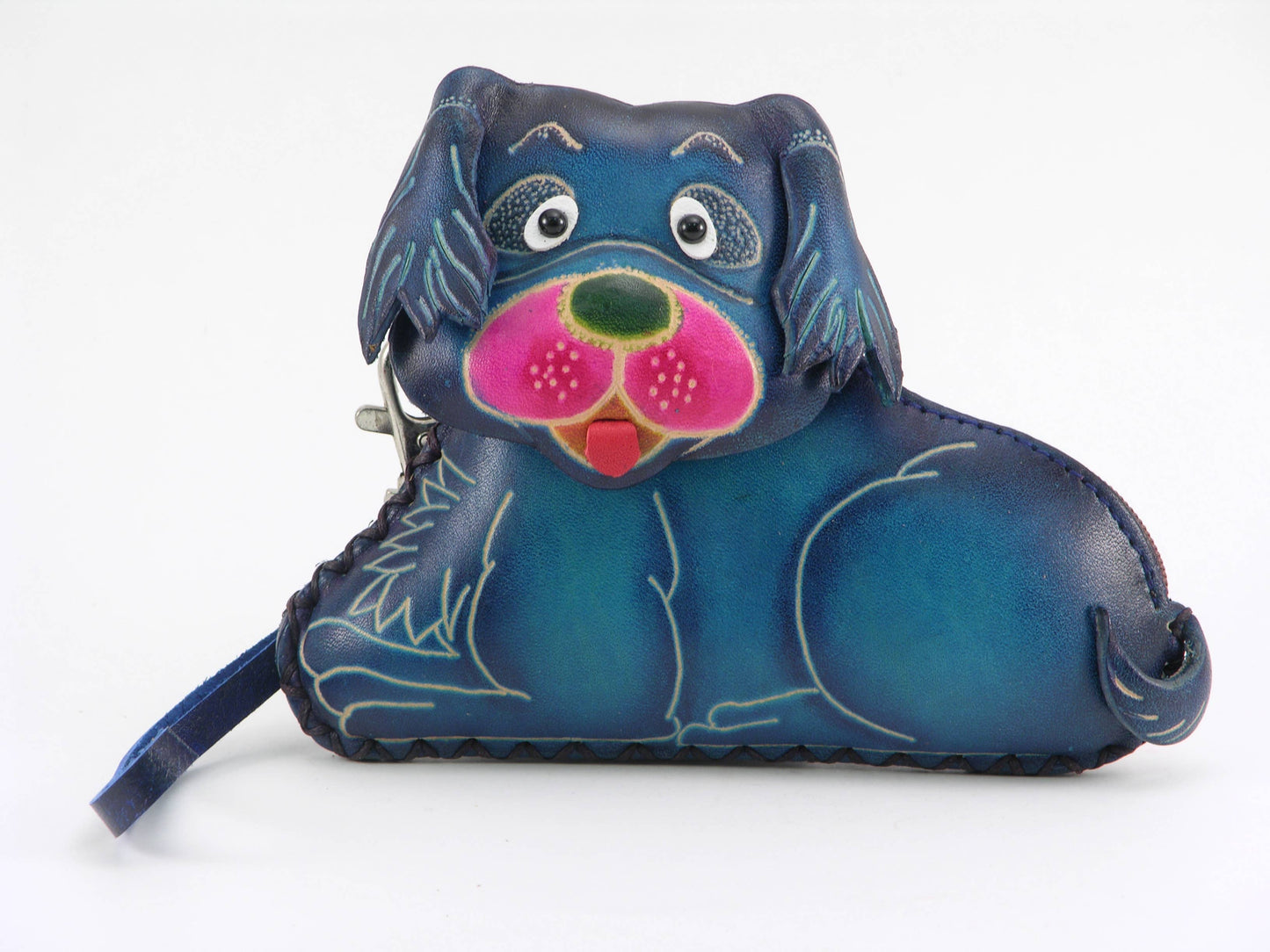 Sunflower Handmade leather inc - Leather Dog Wristlet - E106 coin purse wallet