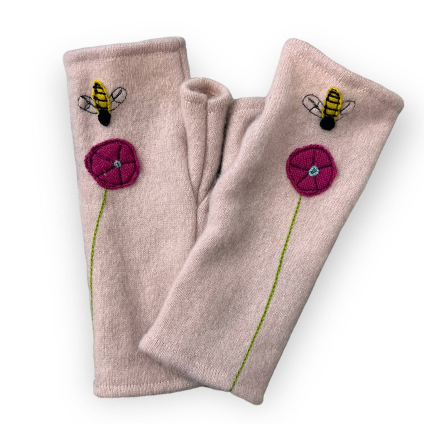 Sardine Clothing Co. - Fingerless Cashmere Gloves-Bee